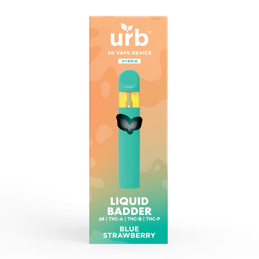 LIQUID BADDER, Flavor: BLUE STRAWBERRY, Style: DISPOSABLES