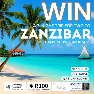 Raffle: Zanzibar Luxury Getaway Raffle: Zanzibar Luxury Getaway