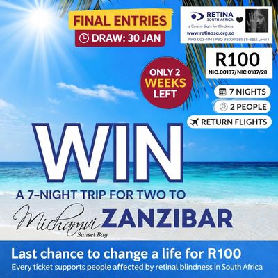 Raffle: Zanzibar Luxury Getaway