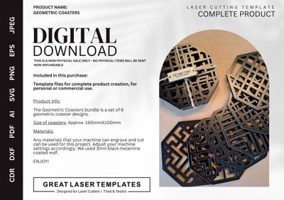 Geometric Coaster Set