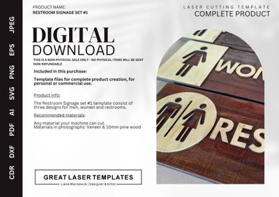 Restroom Signage Set #1