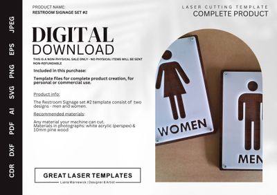 Restroom Signage Set  #2