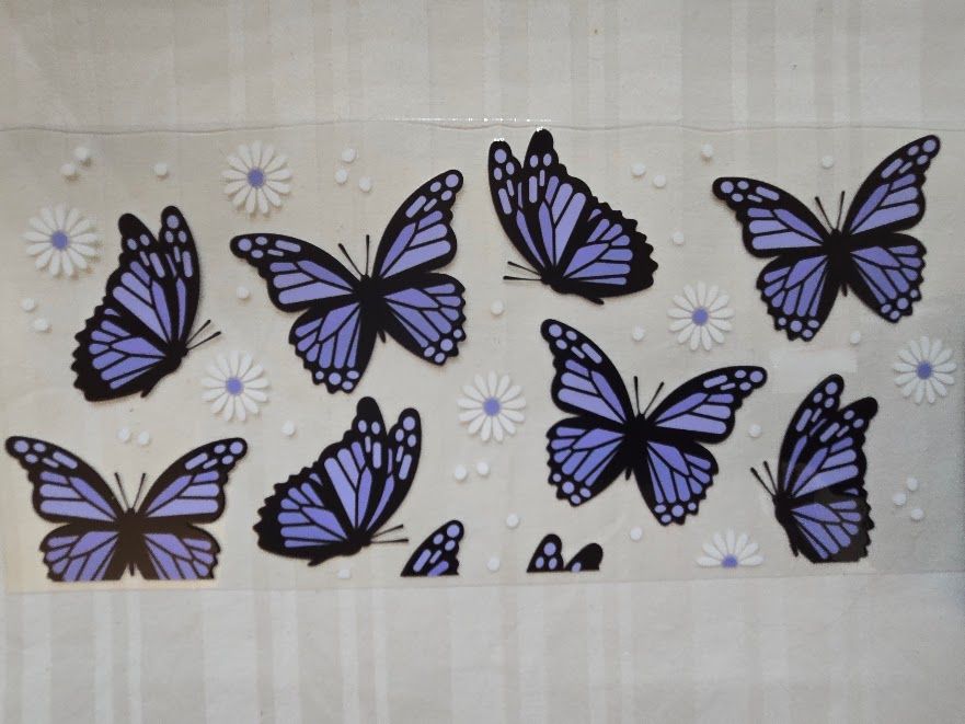 Wrap - Indigo Butterflies