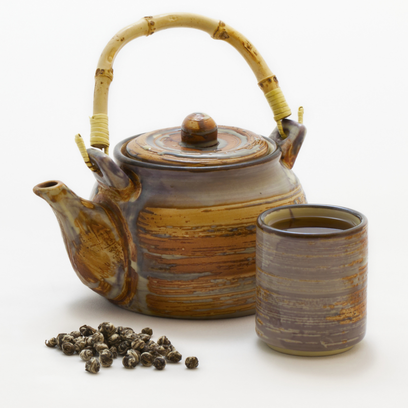 Witchy Pooh&#39;s Jasmine Pearls, Dragon Pearls, Jasmine scented Pan Fried Sencha Green Tea
