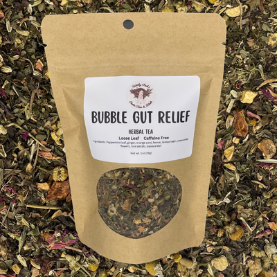 Witchy Pooh&#39;s Bubble Gut Relief Loose Leaf Herbal Tea, Caffeine Free