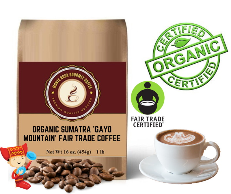 Organic Sumatra &#39;Gayo Mountain&#39; Fair Trade Coffee