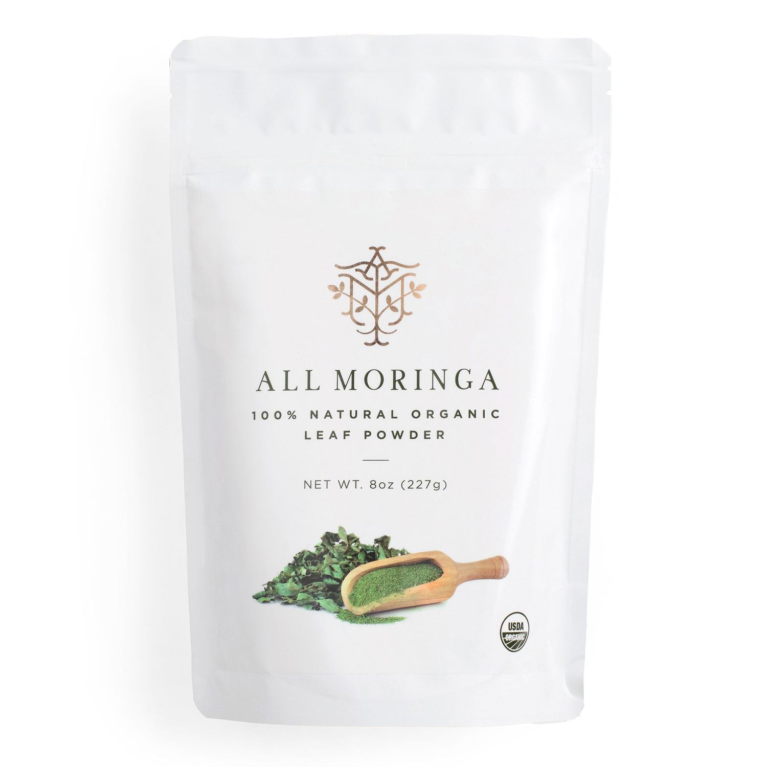 Premium Untouched 100% Organic Moringa Oleifera Leaf Powder, Raw, Pure, Non GMO