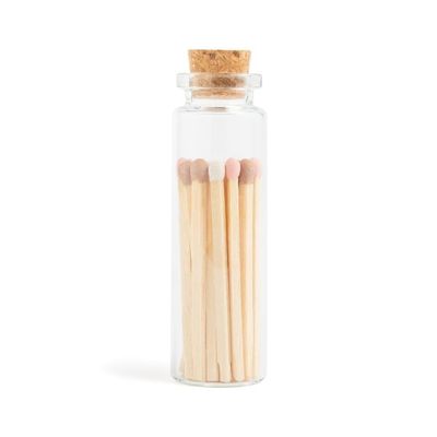 Matches | Small Corked Vial | Neapolitan Color Tip