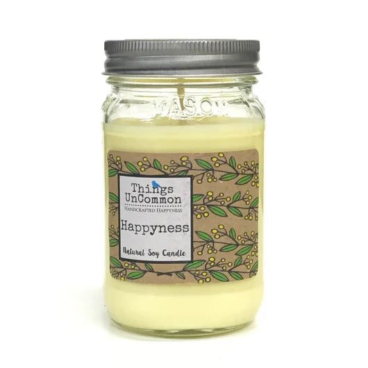 Happyness 16oz Mason Candle