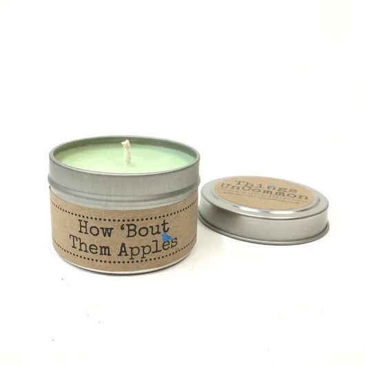 How Bout Them Apples Travel Tin Candle