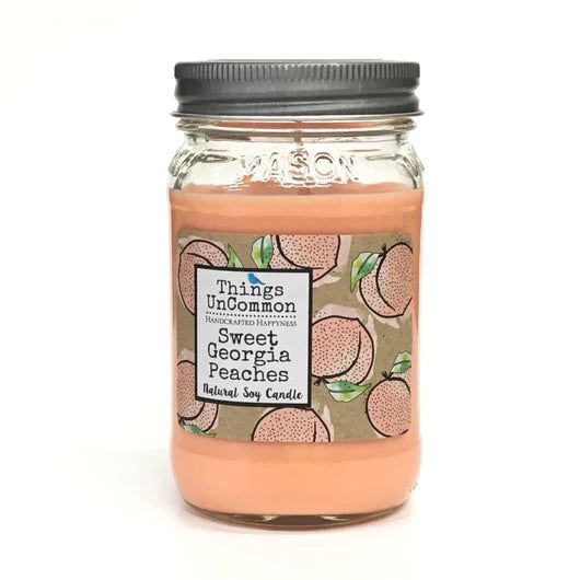 Sweet Georgia Peaches 16oz Mason Candle