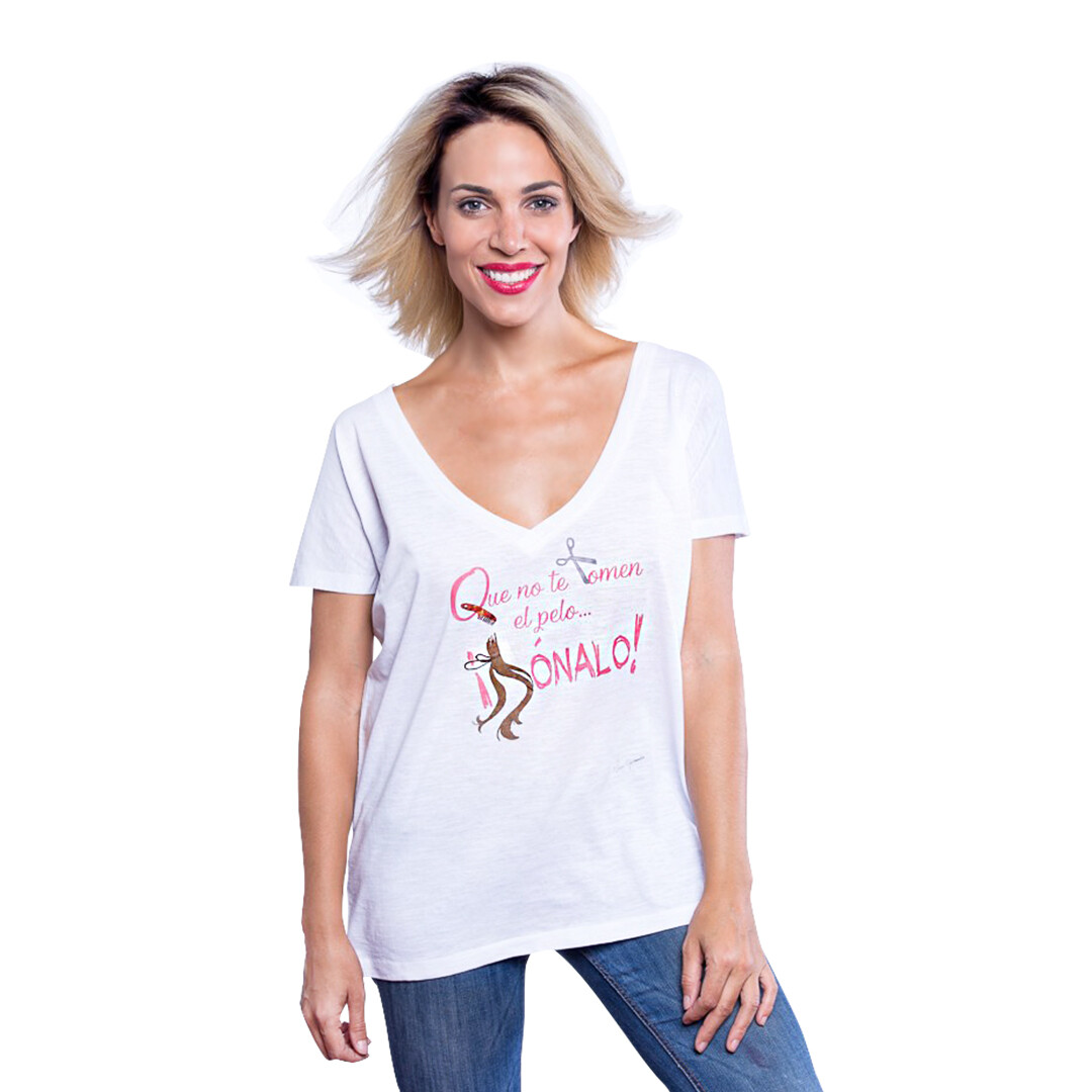 Camiseta "Que no te tomen el pelo, dónalo" Camiseta "Que no te tomen el pelo, dónalo"