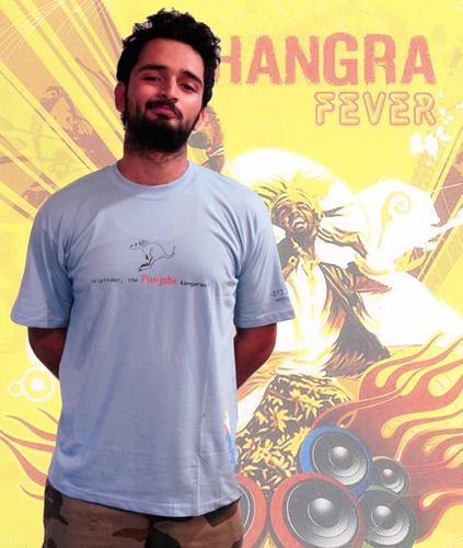 Skipinder the Punjabi Kangaroo T-Shirt for Men