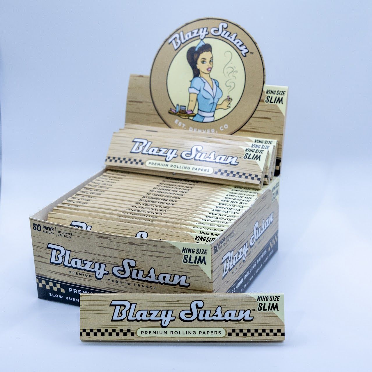 BLAZY SUSAN ROLLING PAPER 1.25 UNBLEACHED
