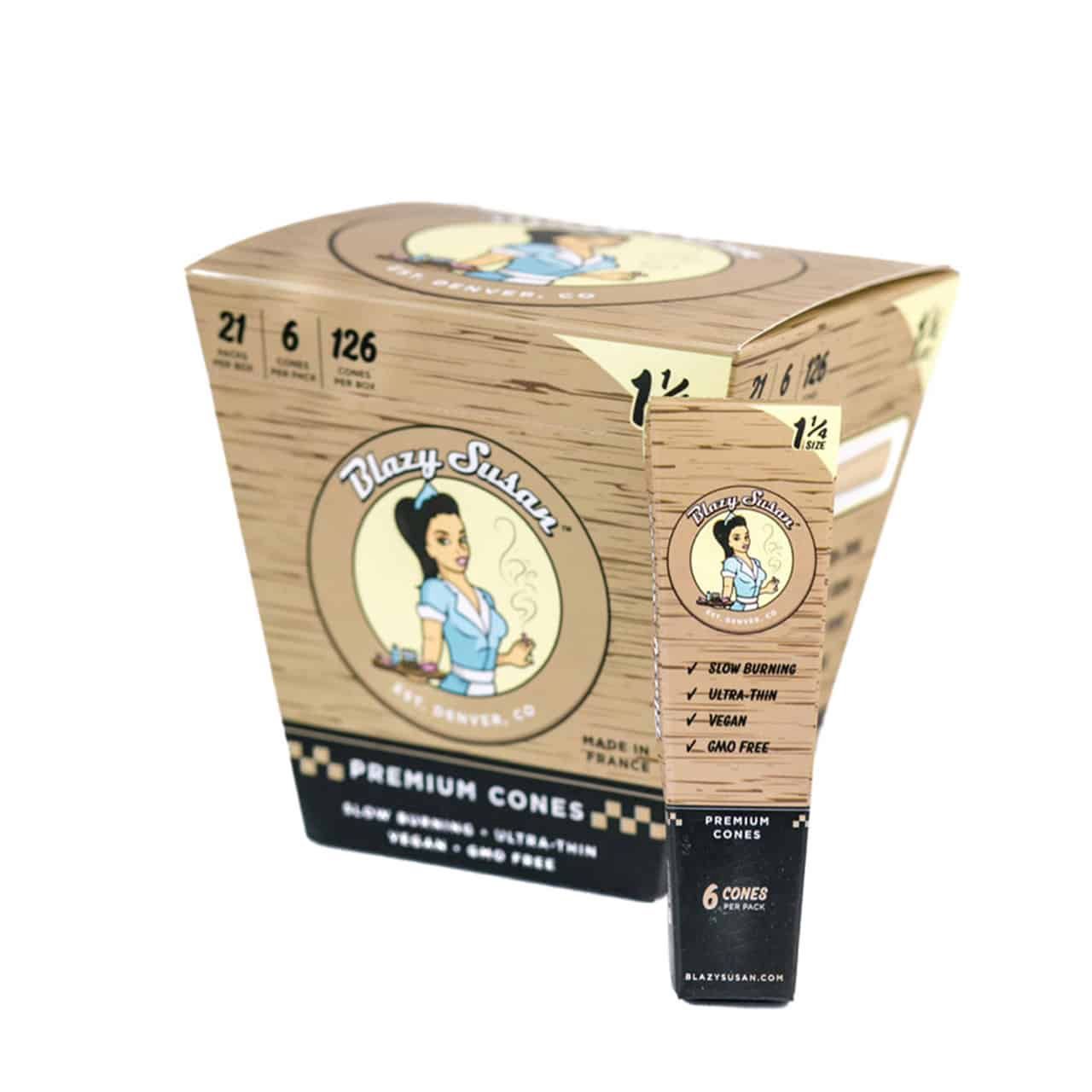 BLAZY SUAN PRE ROLLED CONES 1.25 UNBLEACHED