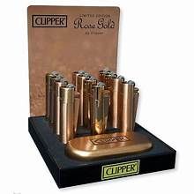 CLIPPER FULL METAL LIGHTERS W/ CASE - ROSE GOLD