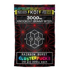 HI ON NATURE 3000 MG RAINBOW BURST CLUSTERFUCKS
