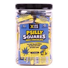 XITE 10 MG POSILLY SQUARES MILK CHOCOLATE