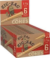 ZIG ZAG 1 1/4 UNBLEACHED CONE