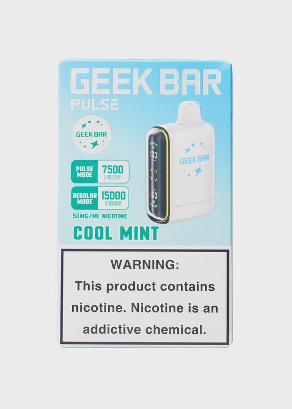 GEEK BAR PULSE 15K PUFF 5 COUNT BOX | COOL MINT