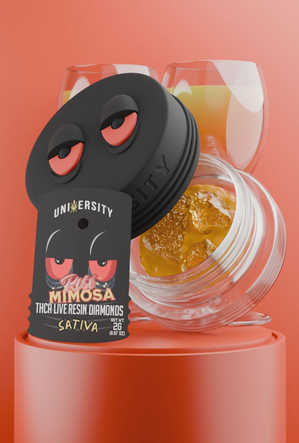 UNIVERSITY THC-A DIAMONDS ROSE MIMOSA 2G
