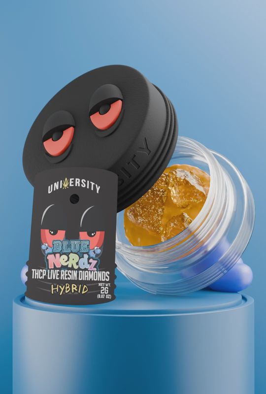 UNIVERSITY 2G LIVE RESIN DIAMONDS BLUE NERDZ HYBRID