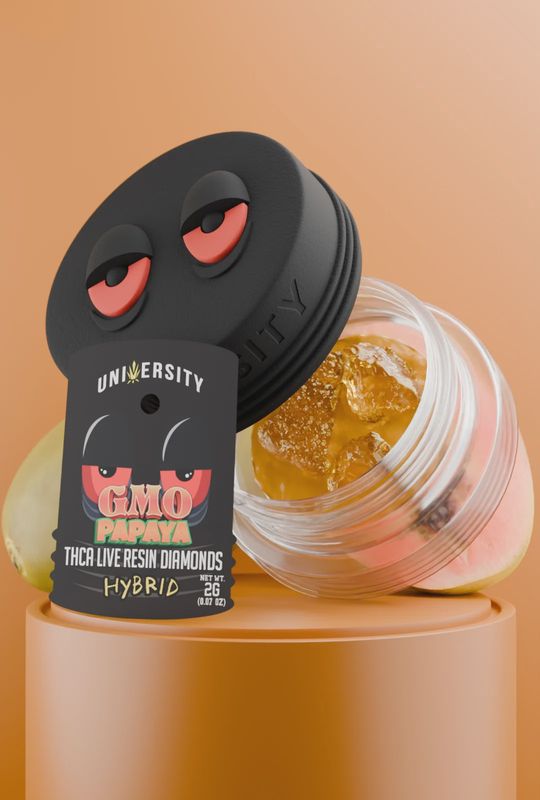 UNIVERSITY 2G LIVE RESIN DIAMONDS GMO PAPAYA HYBRID