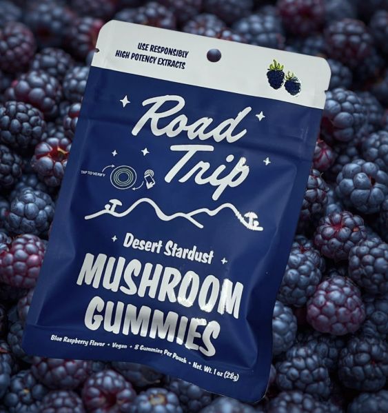 ROAD TRIP MUSHROOM GUMMIES BLUE RASPBERRY