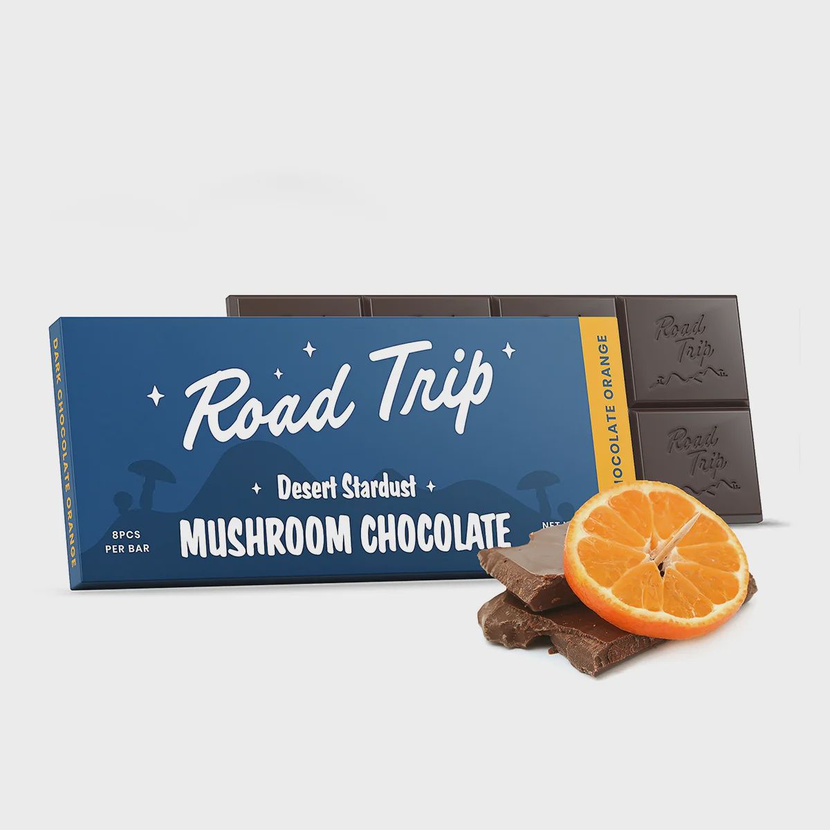 ROAD TRIP MASHROOM CHOCOLATE DARK CHOCOLATE ORANGE