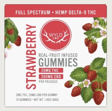 WILED HEMP D9 GUMMIES STRAWBERRY 10CT