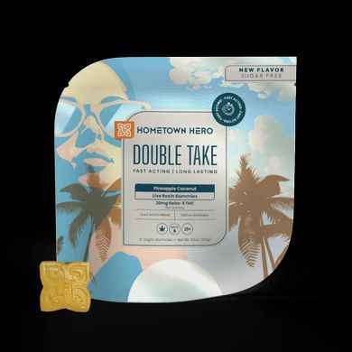 HOME TOWN HERO GUMMIES DOUBLE TAKE PINEAPPLE COCONUT