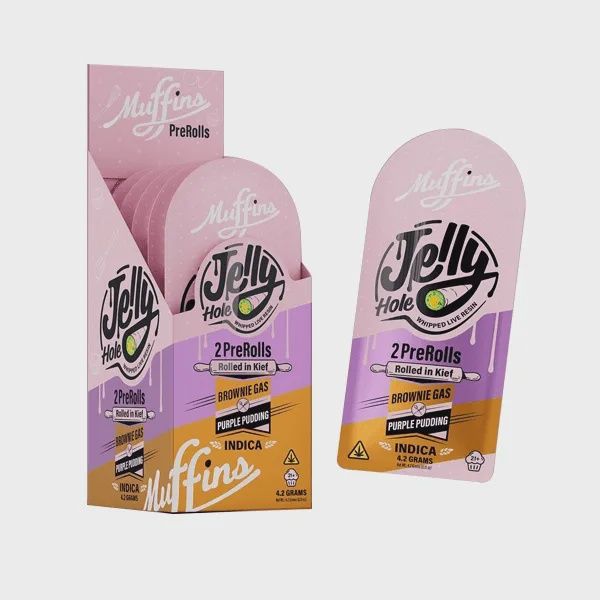 MUFFINS 2CT 4.2G JELLY HOLE PRE ROLLS 5CT/BOX BROWNIE GAS x PURPLE PUDDING