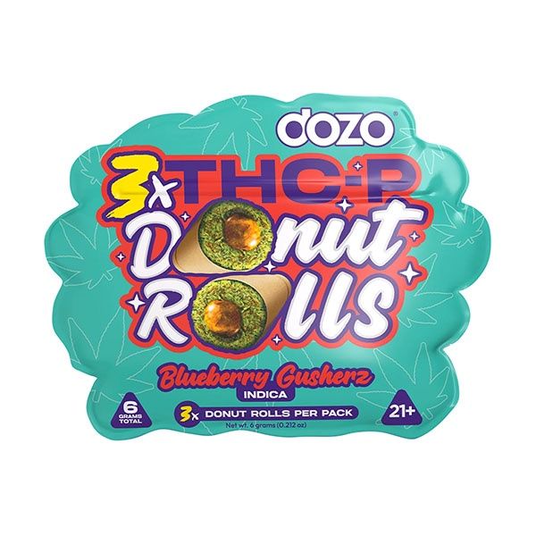 DOZO DONUT ROLLS THC-P PRE ROLLS 3CT BLUEBERRY GUSHERZ (I)