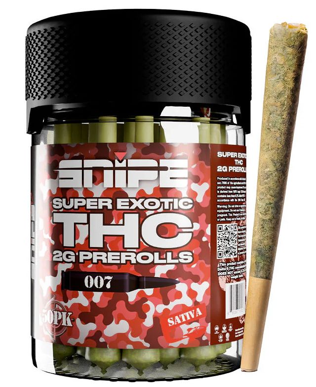 SNIPE SUPER EXOTIC 2G THC-P NAKED PRE ROLLS  SOUL ASSASSIN (H)