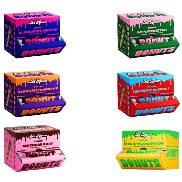 Ice Kream Donuts THC-A Hash Hole Pre-Roll, 2.25g 20CT Rainbow Sherbet - HYBRID