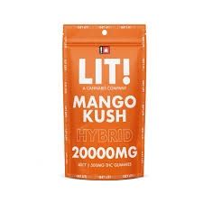 LIT THC GUMMIES 20000MG 40CT MANGO KUSH - HYBRID