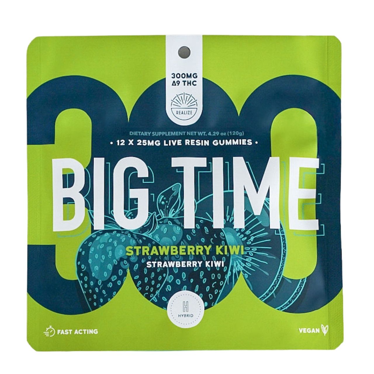 R.BT LR 300MG D9 THC 12PK GUMMIES STRAWBERRY KIWI