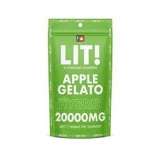 LIT THC GUMMIES 20000MG 40CT APPLE GELATO - HYBRID