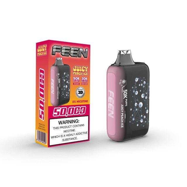 FEEN 50K PUFFS DISPOSABLE 5CT/PK | JUICY PEACH  ICE