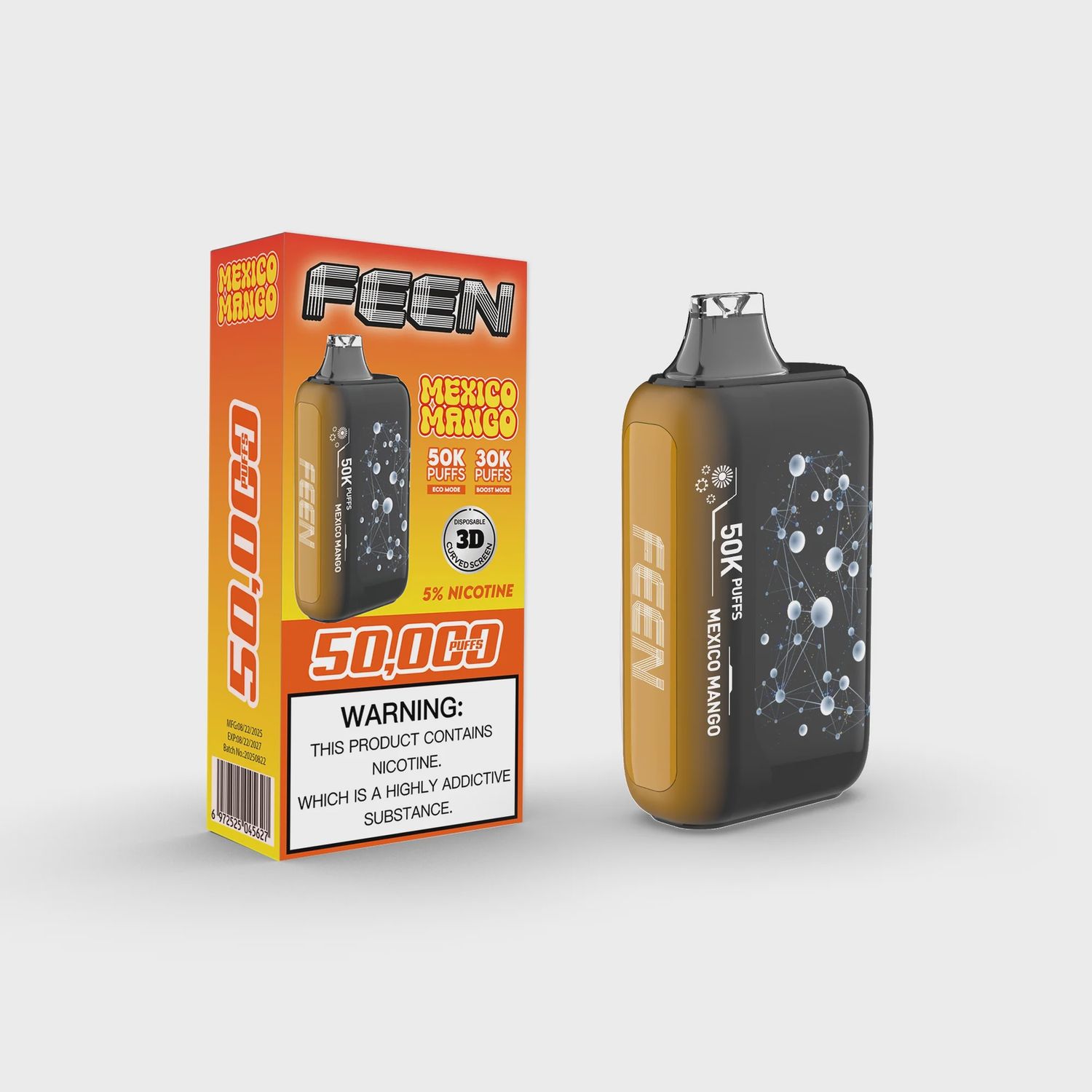 FEEN 50K PUFFS DISPOSABLE 5CT/PK | MEXICO MANGO