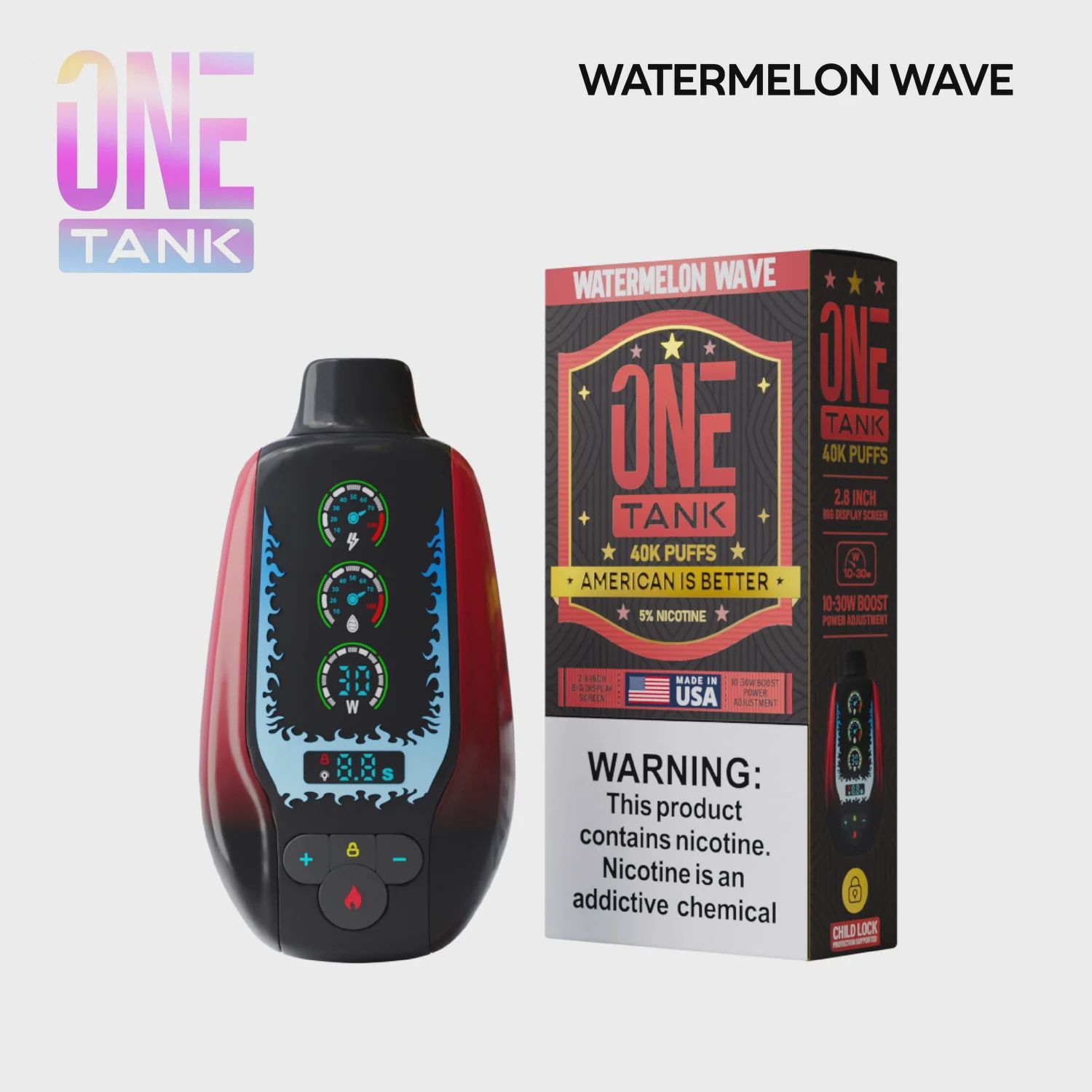 ONE TANK 40K DISPOSABLE 5CT  Watermelon Wave
