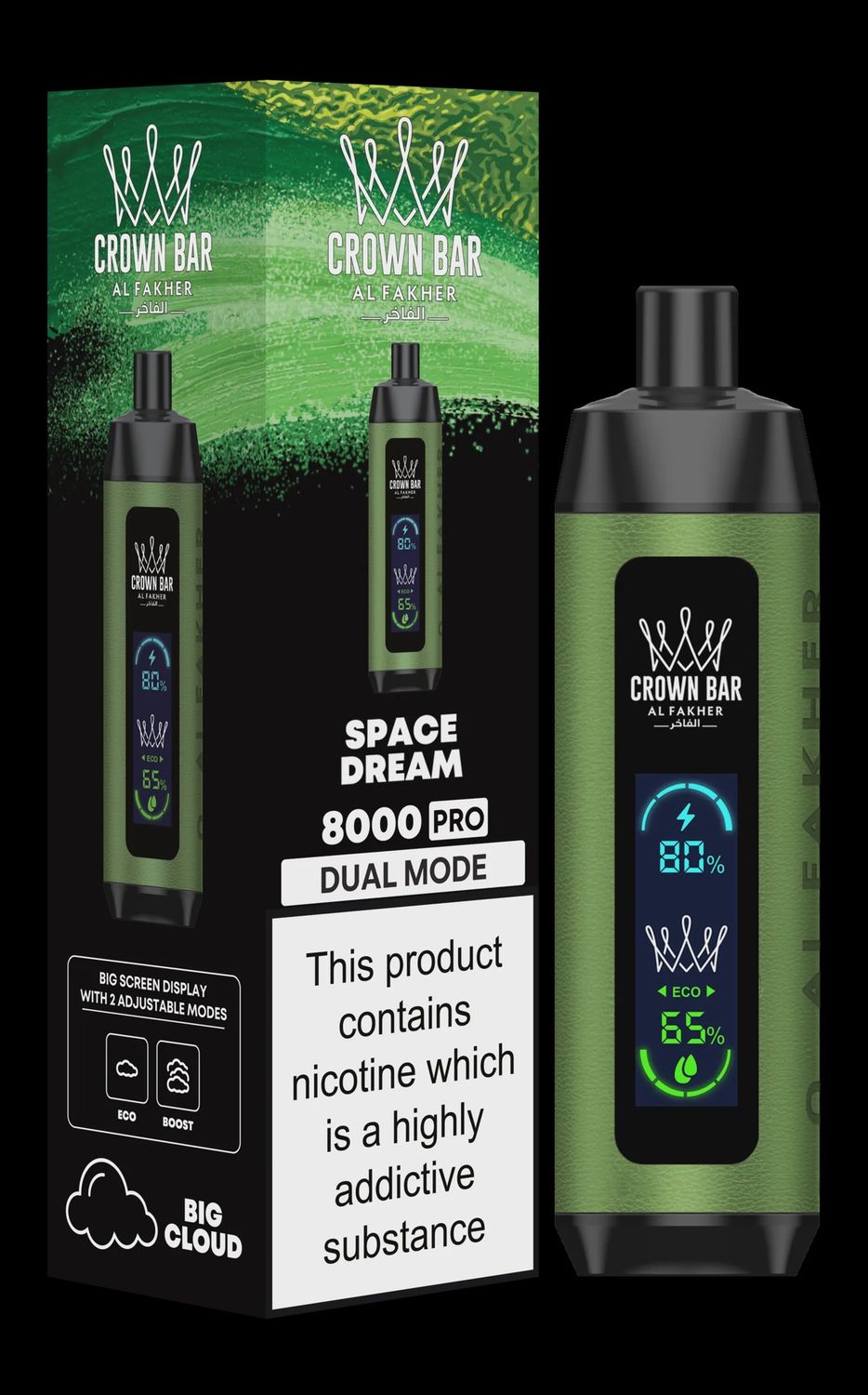 AL FAKHER CROWN BAR 8000 PRO 5PK  SPACE DREAM