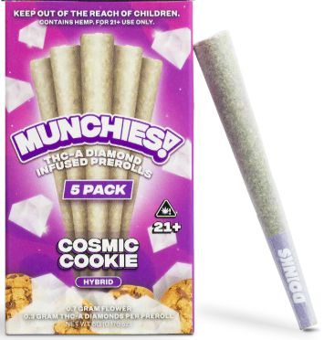 MUNCHIES 5PK THCA PRE ROLLS 10CT   Cosmic Cookie (Hybrid)