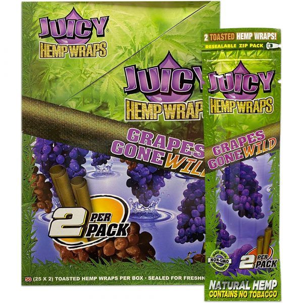 JUICY JAYS HEMP WRAPS 25PK 2CT  Grapes Gone Wild