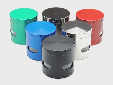 ALEAF GRINDER W/GLASS WINDOW 42mm 4pt RED