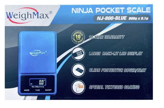 WEIGHMAX NINJA POCKET SCALE NJ-800-BLUE 800G*0.1G
