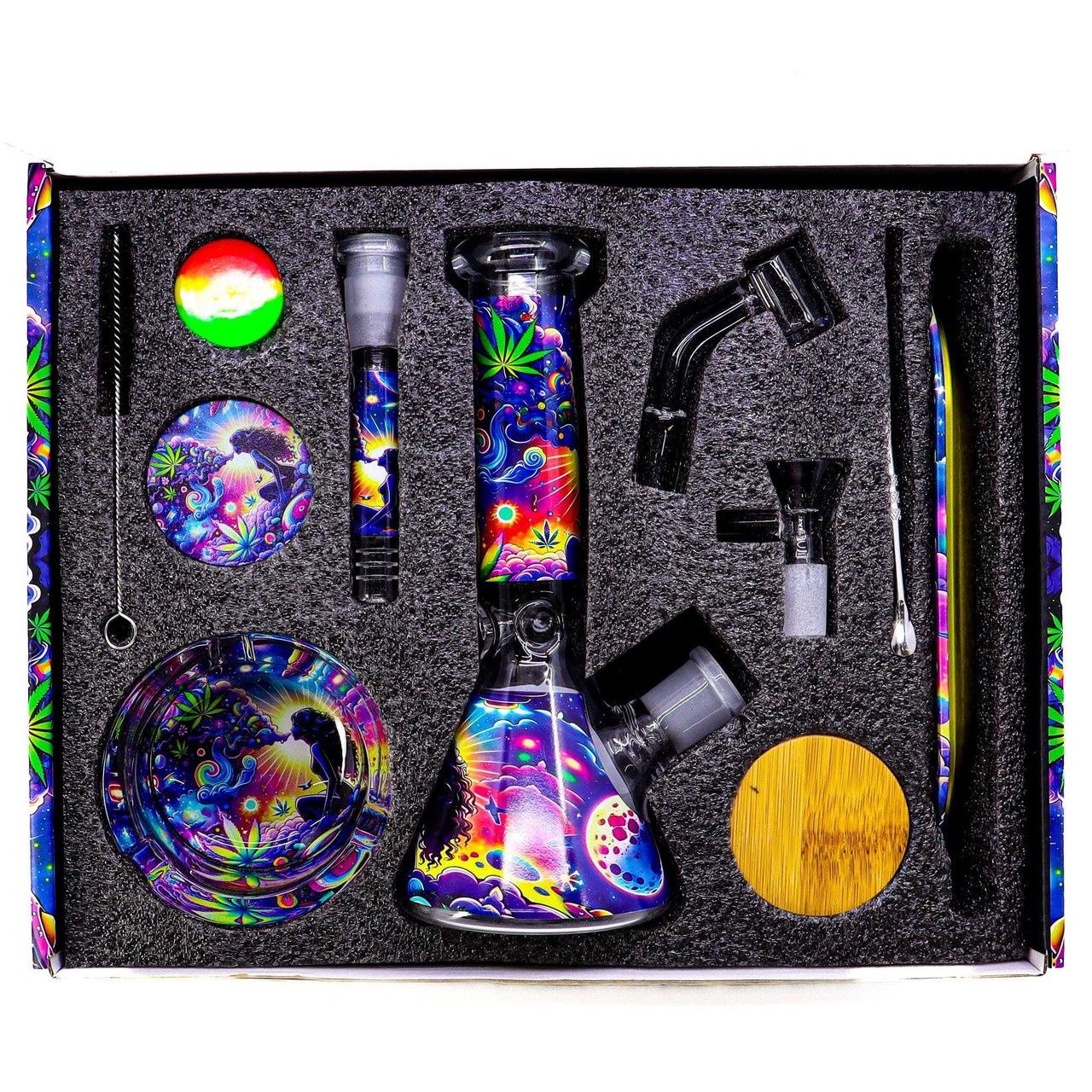 SMOKING KIT WATERPIPE 8" (11pcs) ASSORTED