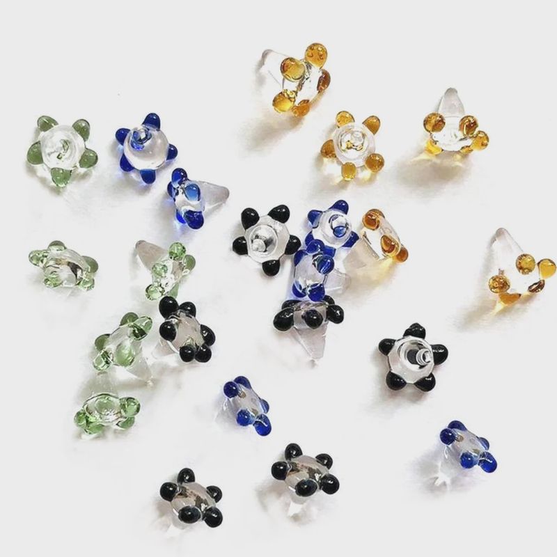 PREMIUM PIPE SCREENS GLASS DAISY 10mm (40ct tube )