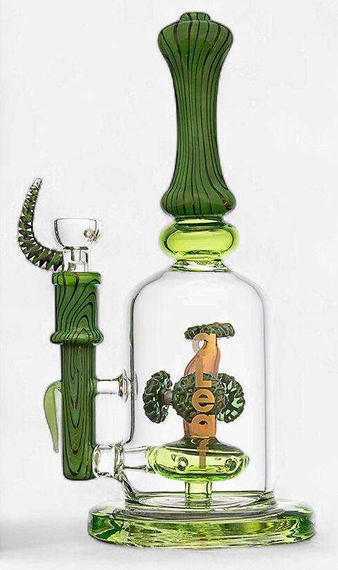 ALEAF 10" RAFIKI'S PLACE TREE PERC WATERPIPE AL2074- GREEN
