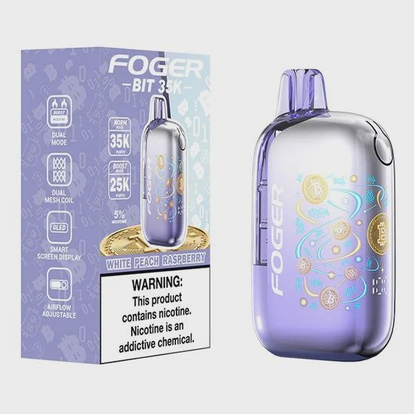 FOGER BIT 35000 Puffs DISPOSABLE WHITE PEACH RASPBERRY
